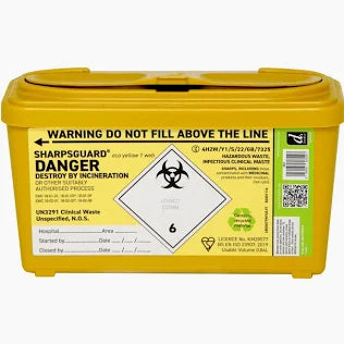 Sharps Bin Yellow 1L